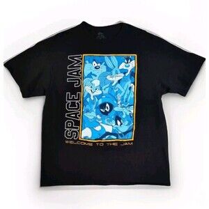 Space Jam A New Legacy Black Blue T-Shirt Tune Squad Looney Tunes XL Bugs Bunny